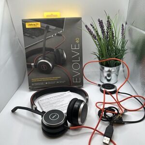 Jabra Evolve 40 Wired Stereo USB Headset HSC017 W/ Controller ENC010